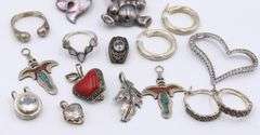 Group lot of vintage 925 sterling silver jewelry