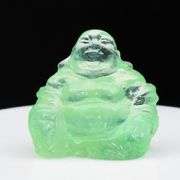 Glowing 36.00ct untreated Prehnite Buddha!