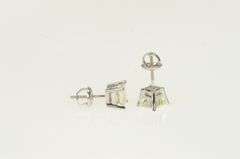 14K Yellow Gold 1.50 Ctw Princess Diamond Vintage Stud Earrings