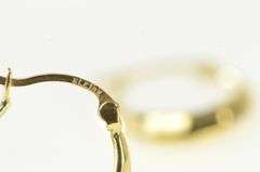 18K Yellow Gold 15.7mm Puffy Vintage Statement Hoop Earrings