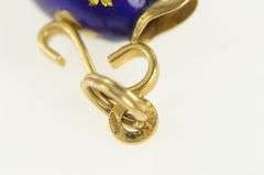 18K Yellow Gold 3D Cloisonne Enamel Vase Pitcher Charm/Pendant
