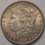 1885 Morgan Silver Dollar, Circulated.