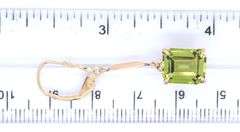 Vintage 14kt yellow gold 7ctw Peridot dangle earrings