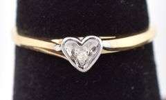 Simply Adorable 10K Yellow Gold Diamond Ring