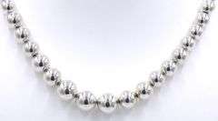 Tiffany & Co Graduated silver bead necklace