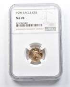 MS70 1996 $5 American Gold Eagle 1/10 Oz Gold NGC