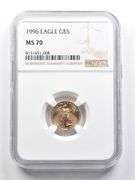 MS70 1996 $5 American Gold Eagle 1/10 Oz Gold NGC