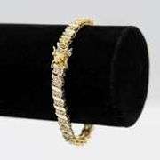 Sparkling 14 Kt Gold Plated Tennis Bracelet