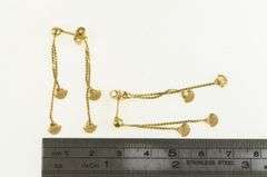 18K Yellow Gold Scallop Sea Shell Ocean Beach Motif Earrings