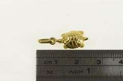 18K Yellow Gold Turtle Tortoise Animal Nature Motif Charm/Pendant