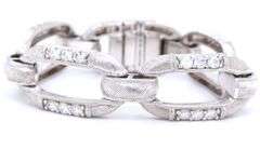 Judith Ripka diamond link bracelet in sterling silver