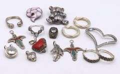Group lot of vintage 925 sterling silver jewelry