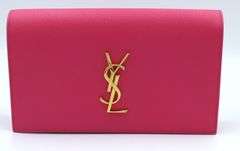 YSL Pebbled leather Cassandre clutch
