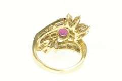 14K Yellow Gold 4.29 Ctw Natural Ruby VVS Diamond Engagement Ring