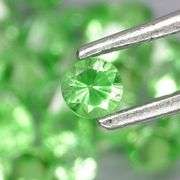 Rare 2.44ct untreated bright green Tsavorite set