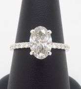 2.01CTW Hidden Halo Oval Diamond Engagement Ring