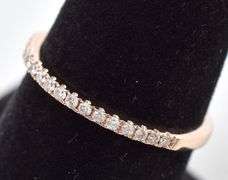 Fantastic 10K Rose Gold Diamond Band Ring