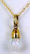 Vintage Gold Filled Floating Opal Necklace
