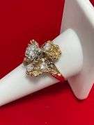 LADIES CERTIFIED 14K GOLD DIAMOND RING