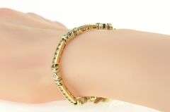 14K Yellow Gold 2.00 Ctw Diamond Squared Classic Tennis Bracelet
