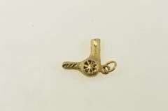 14K Yellow Gold Hair Dryer Vintage Stylist Hairdresser Charm/Pendant