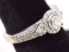 Fantastic 10K White Gold Diamond Ring