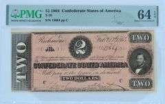 Confederate Note Lot, 1864 $1 & $2 Notes.