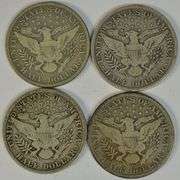 4 Nicer Barber Half Dollars from 1902, 1908-D, 1912, & 1913-D