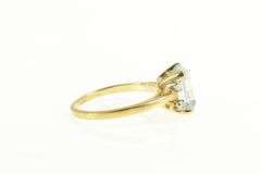 14K Yellow Gold 2.57 Ctw Aquamarine Diamond Accent Statement Ring
