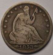 1853 Seated Liberty Half Dollar Arrows & Rays