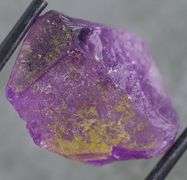 Big 35.17ct rich violet uncut Amethyst