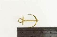 18K Yellow Gold Anchor Sailing Nautical Sailor Boat Pin/Brooch