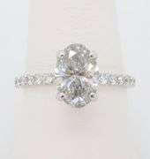 2.01CTW Hidden Halo Oval Diamond Engagement Ring