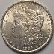 1889 Morgan Silver Dollar, Circulated.