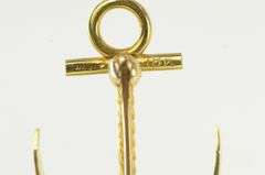 18K Yellow Gold Anchor Sailing Nautical Sailor Boat Pin/Brooch