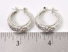 Beautiful Sterling Silver Hoop Earrings