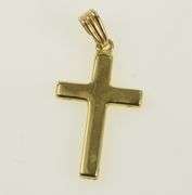 14K Yellow Gold Christian Cross Faith Symbol Vintage Charm/Pendant