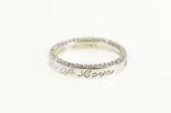 10K White Gold Diamond Circle Journey Symbol Vintage Pendant