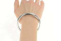 14K White Gold 10.4mm Wide Woven Banded Mesh Bangle Bracelet