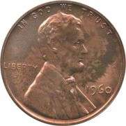 1960 Lincoln Memorial Cent Beautiful Purple Tone