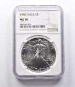 MS70 1988 American Silver Eagle NGC