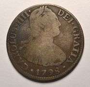 1798 Spanish Mexico 2 Reales Silver Coin