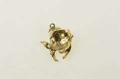 14K Yellow Gold Vintage Textured Fish Statement Charm/Pendant