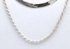 Lot of 2 sterling silver chains