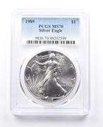 MS70 1989 American Silver Eagle PCGS