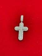 CERTIFIED BRAND NEW 14K DIAMOND CROSS PENDANT 4.55 CARATS.
