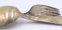 925 Sterling silver signed baby spoon and fork