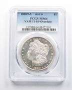 MS64 1880/9-S Morgan Silver Dollar VAM 11 0/9 Overdate Hot 50 PCGS