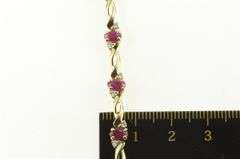 14K Yellow Gold 2.70 Ctw Ruby Diamond Accent Classic Tennis Bracelet