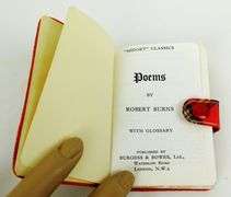 Vintage Midget Robert Burns Poems Tartan Book